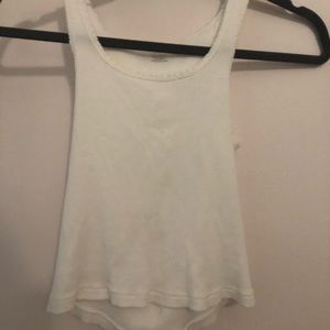White cropped tank